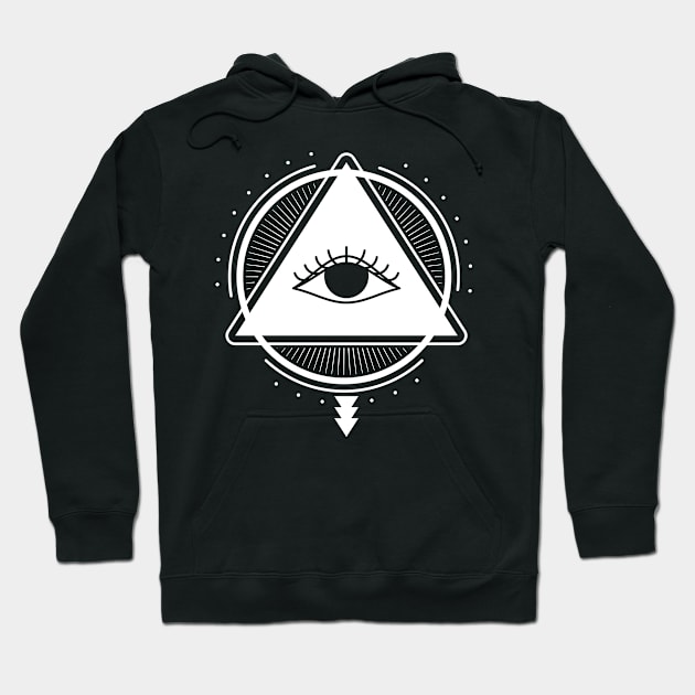 All seeing eye pyramid Hoodie by Franja